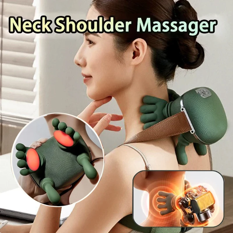 NEW Bionic Neck Shoulder Massager Electric Back Massagers Kneading Muscles Massage Pillow For Neck Waist Leg Whole Body Use