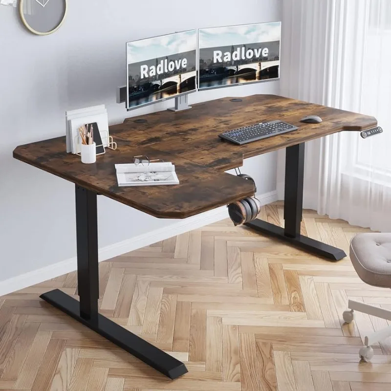 

Radlove 59-Inch Large Electric Height Adjustable Computer L-Shaped Desk with Memory Controller
