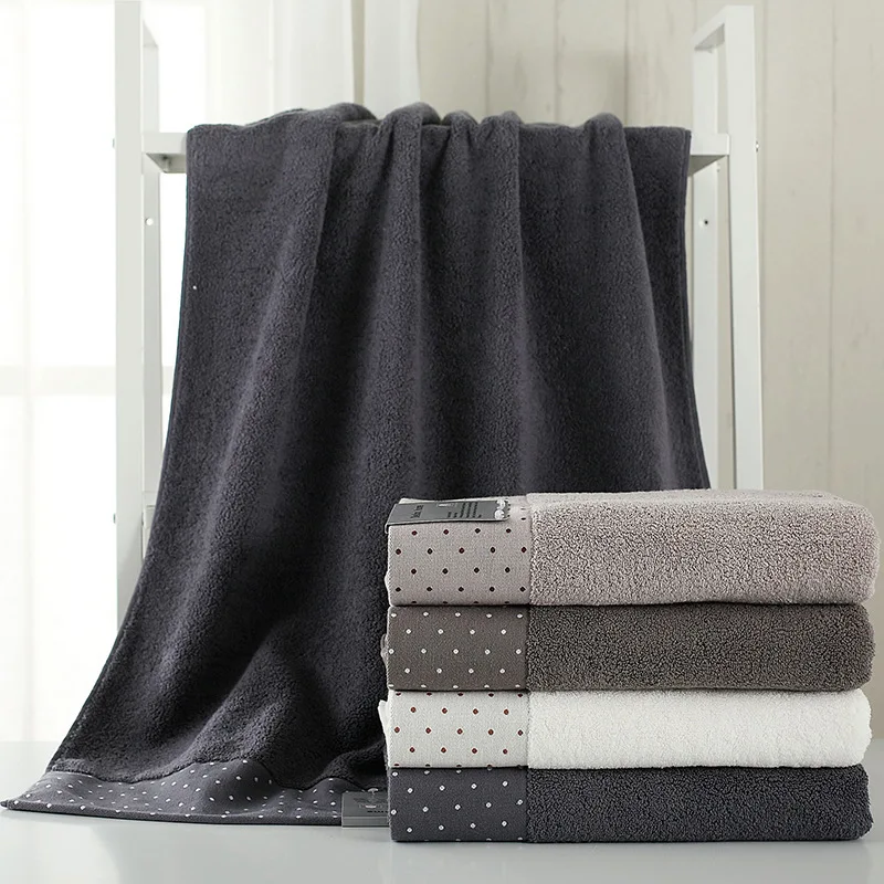 140x70cm Large Bathroom Towel 100% Cotton Dots Design Bath Shower Towel Cover Soft Gift Absorbent Towel For Home 수건 세트 Toallas 6