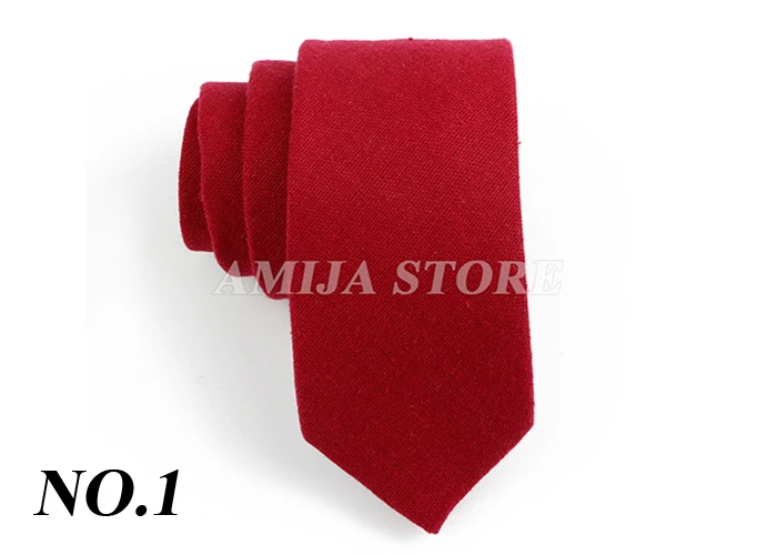 Einfarbig Leinen Krawatte Männer Frauen 6 cm Dünne Dünne Krawatte Rot Blau Rosa Schwarz Krawatte Casual Hochzeit Party Smoking hemd Zubehör Gi – Detail 3