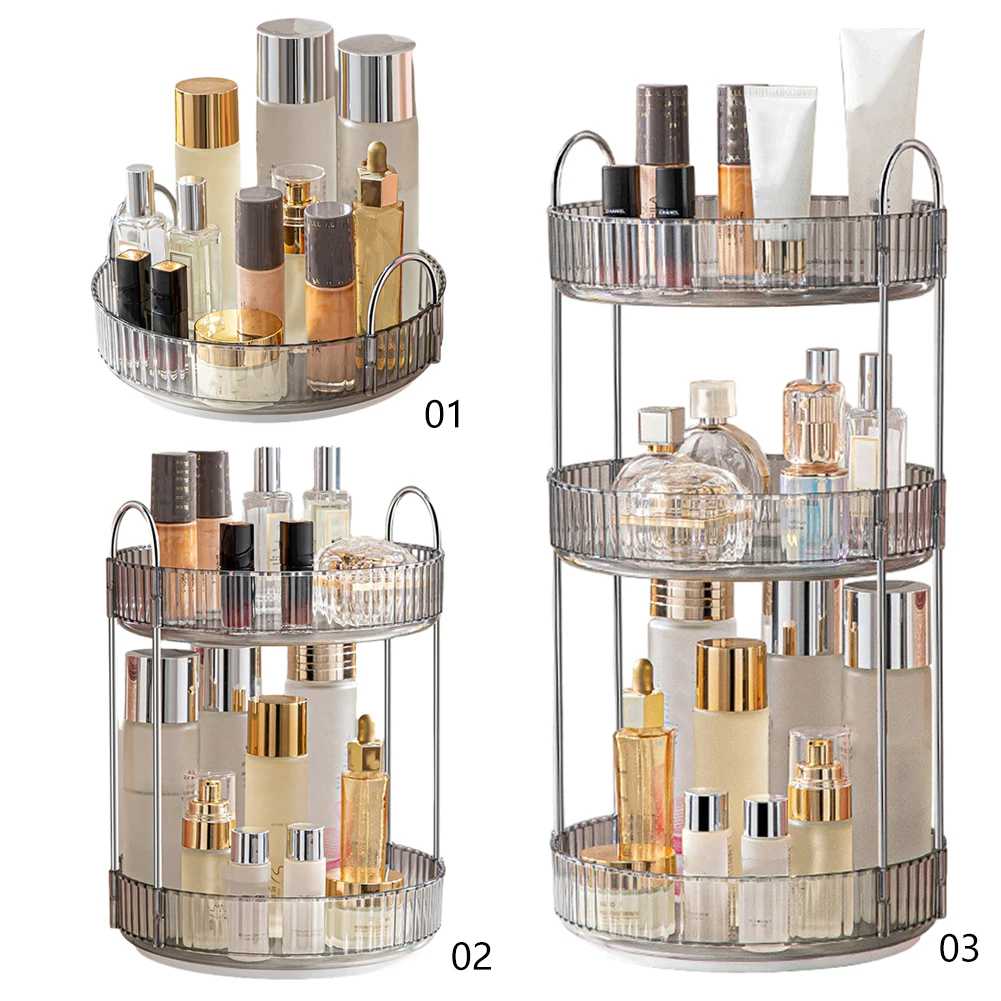 360 Rotating Makeup Organizer Large Capacity Multi-Layer Cosmetic Organizer Detachable Make Up Organizer Box Home Desktop Rack 5