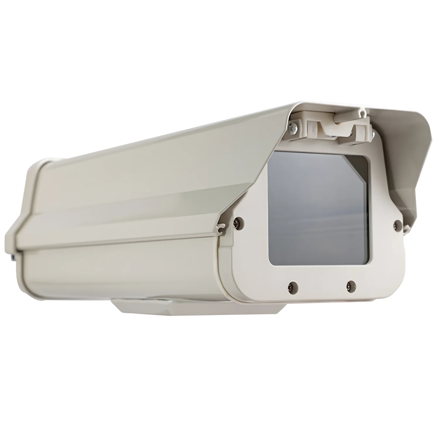 12 Inch Beige Security CCTV Camera Housing Box Surveillance Camera Protective Enclosure Casing Back Flip With Lock 370x145x110m