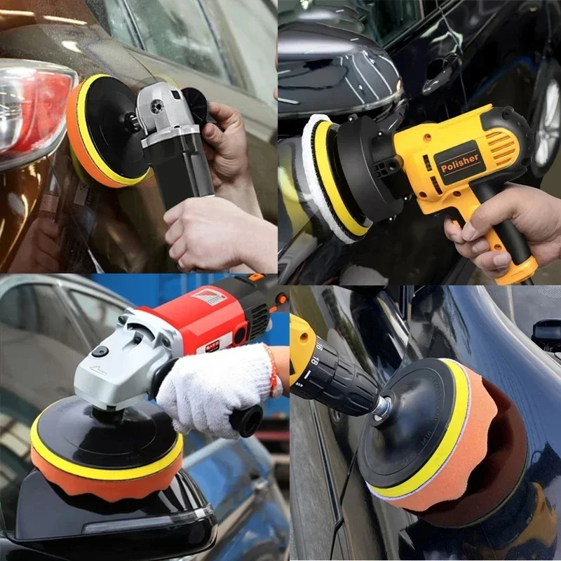 3/4/5/6/7inch Car Polishing Disc Self-Adhesive Buffing pad Waxing Sponge Wool Wheel Polishing Pad Headlight Repair Car Polish 6