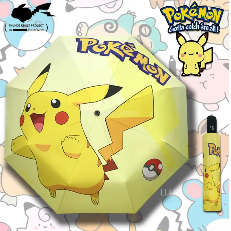 Pokémon pikachu está sentado em um pequeno guarda-chuva com balões em torno  dele.