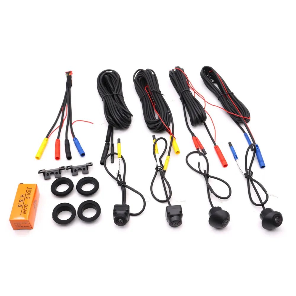 360 Panoramic Camera 360 Degree Camera 360 Car Camera 500W HD Surround View 1080P AHD Right Left Front Rear View Camera System Android Auto Radio Night Vision