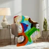 P-park Warm Soft Plush Nap Cartoon Blankets Sofa for Living Room Office Bedroom Home Travel Kid Birthday S-south Gifts Flannel 6