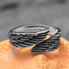 Angel Wings Stainless Steel Mens Womens Rings Punk Trendy Cool for Couple Girl Boyfriend Biker Jewelry Creativity Gift Wholesale 1