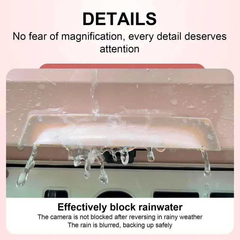 Car Camera Rain Shield Automobile Rear Camera Rain Shield Cover Car Reverse Camera Rain Shade Cover Outdoor Rainproof Waterproof Shield Exterior