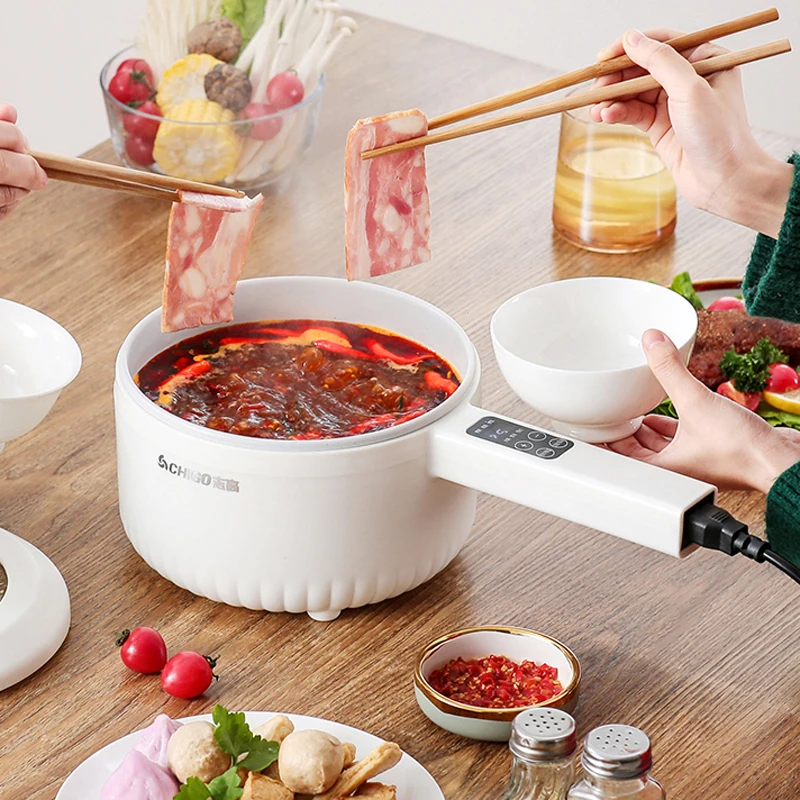 600W Electric Cooking Pot Rice Cooker Hotpot  Multicooker Pancake Smart Electric Skillet Fried Pan Food Steamer 220V