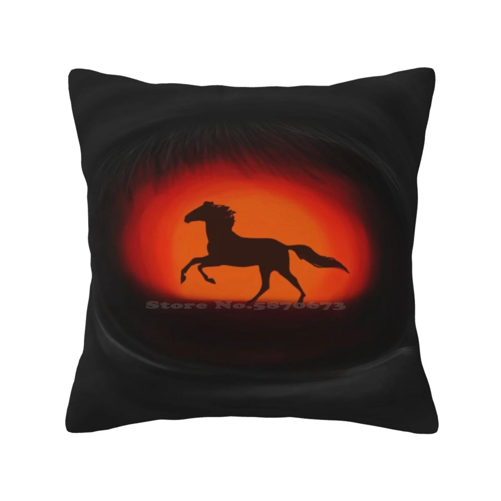 Fire Fashion Sofa Throw Pillow Cover Federa Fire Horse Eye Rdr2 Redemption 2 Equine Gallopping Horse Running Horse