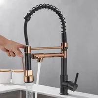 GEGVE robinets de cuisine robinets amovibles brosse robinet en laiton bouche d'eau robinet pour accessoires de cuisine bec extractible chaud froid 4
