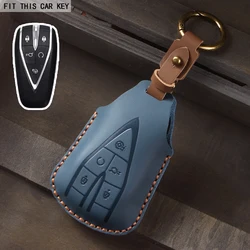 Premium Car Key Cover Shell - Sleek Protective Case & Keychain Accessory (Blue)