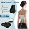 Seat Cushion & Lumbar Support Pillow Set for Office Chair, Ergonomic Pillow for Sciatica Pain Relief, Memory Foam Back Support 5