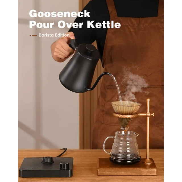 Electric Kettle Gooseneck Kettle 1L Water Boiler Bpa-Free Pour Over