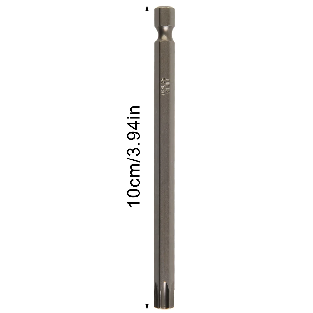 Sechskantschaft, Magnetkopf-Torx-Schraubendreher, Bit aus legiertem Stahl, 100 mm, T7/8/9/10/15/20/25/27/30/40, manipulationssicherer Stern für Sicherheit – Detail 30