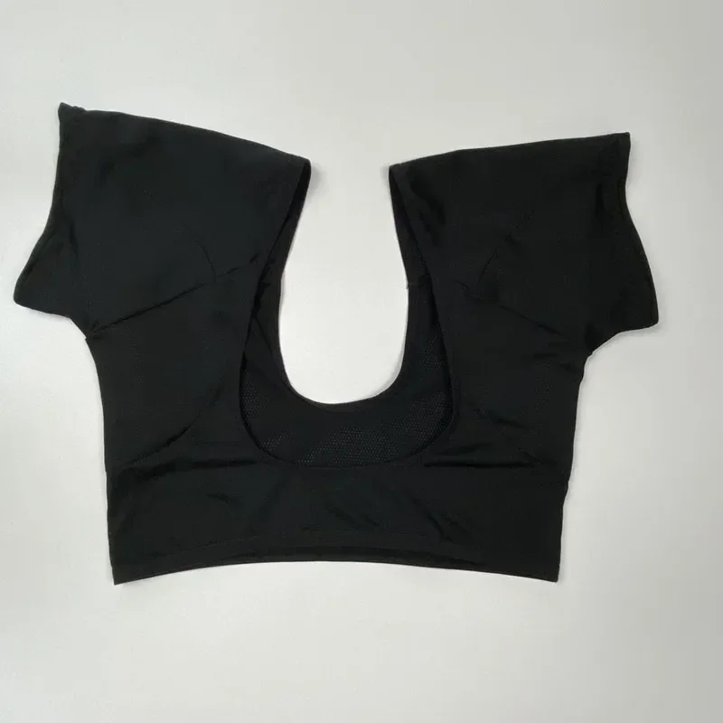 1pc Underarm Sweat Absorption Pad Vest Mesh Quick-Drying T-shirt Breathable Elastic Thin Milk Silk Anti-Sweat Stain Waistcoat underarm sweat pads