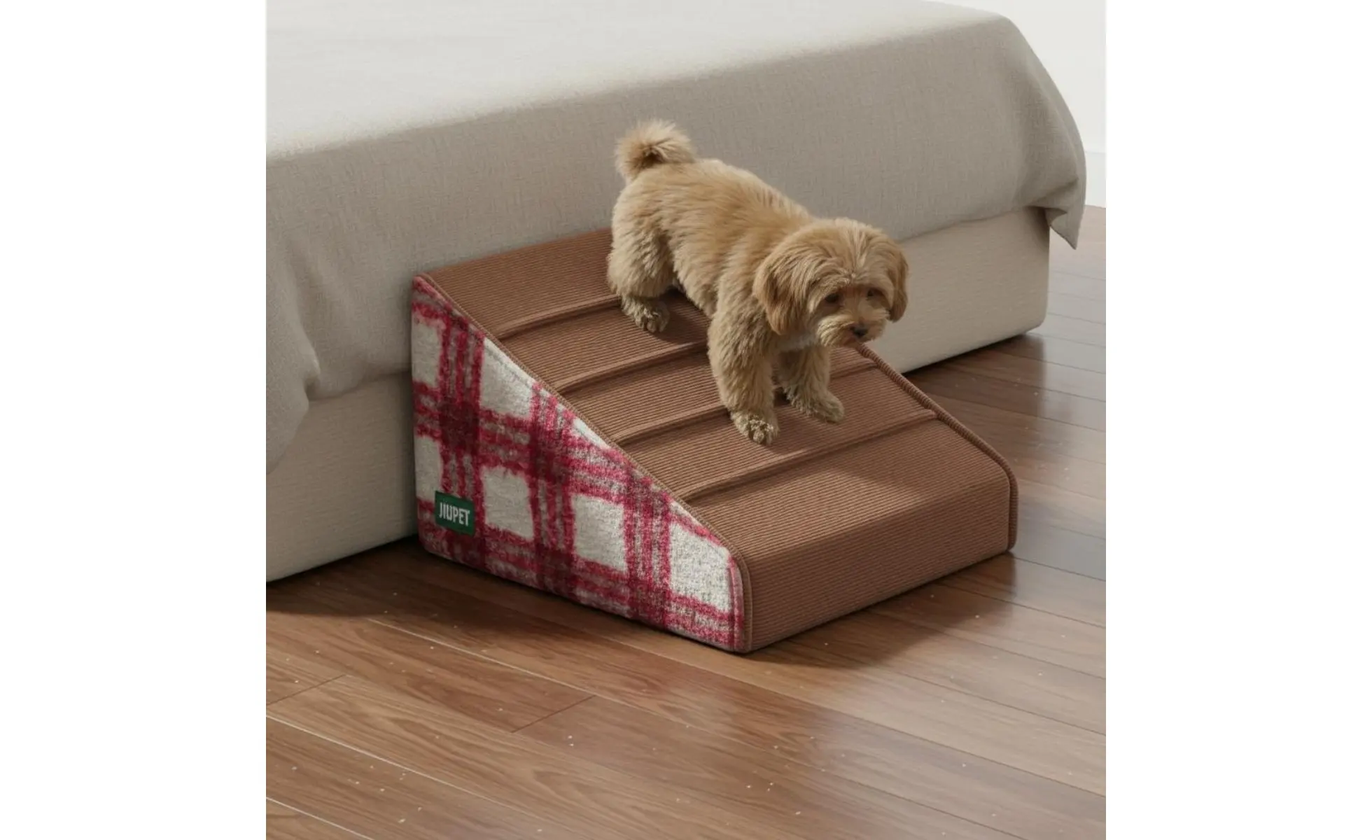 Dog Stairs Non-Slip Bottom High Bed Dog Stairs Pet Ramp Gentle Incline Cat Climbing Ramp Paw-Protective for Felines, Couch