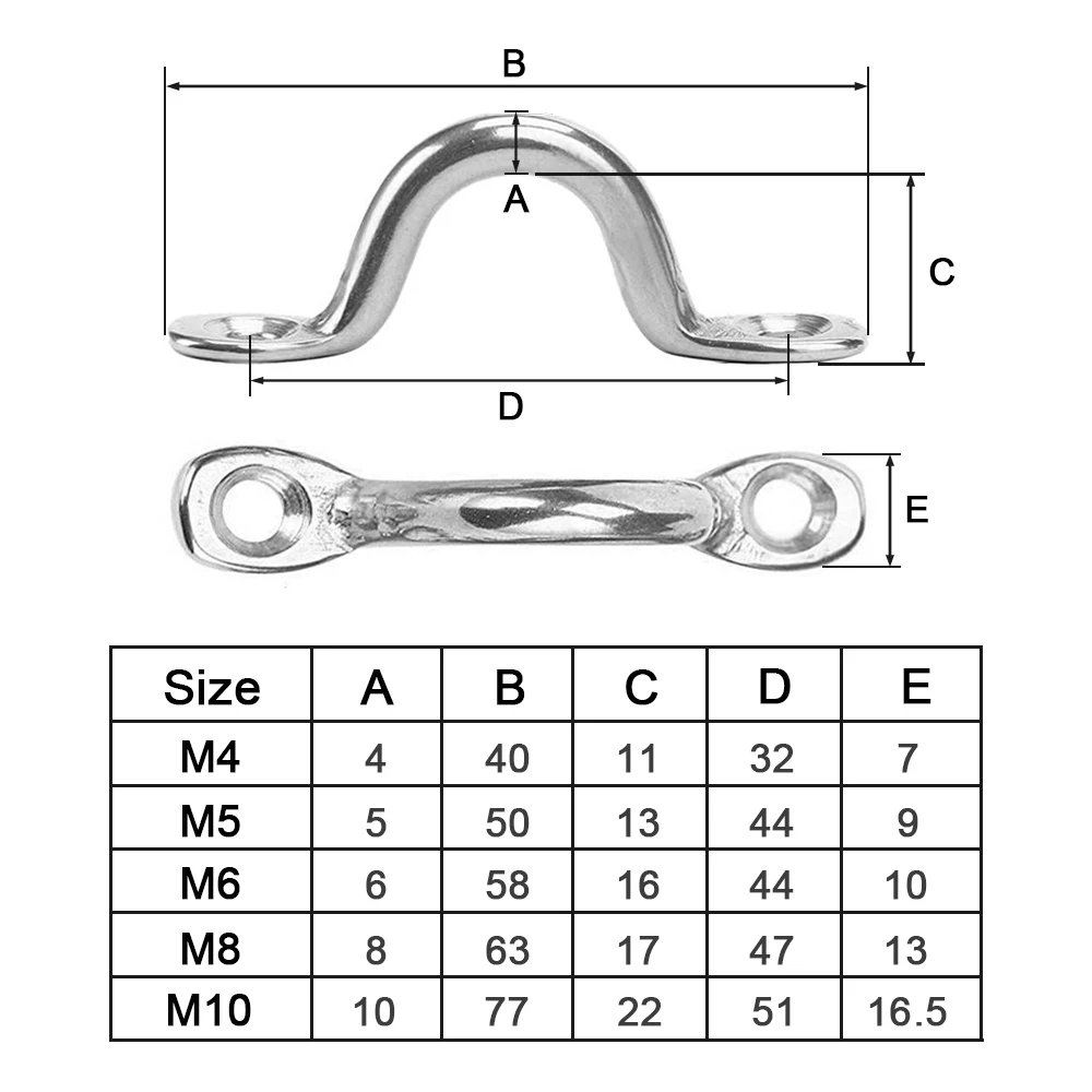 Gancho de teto para Kayak Canoe Rigging, M4-M10 316