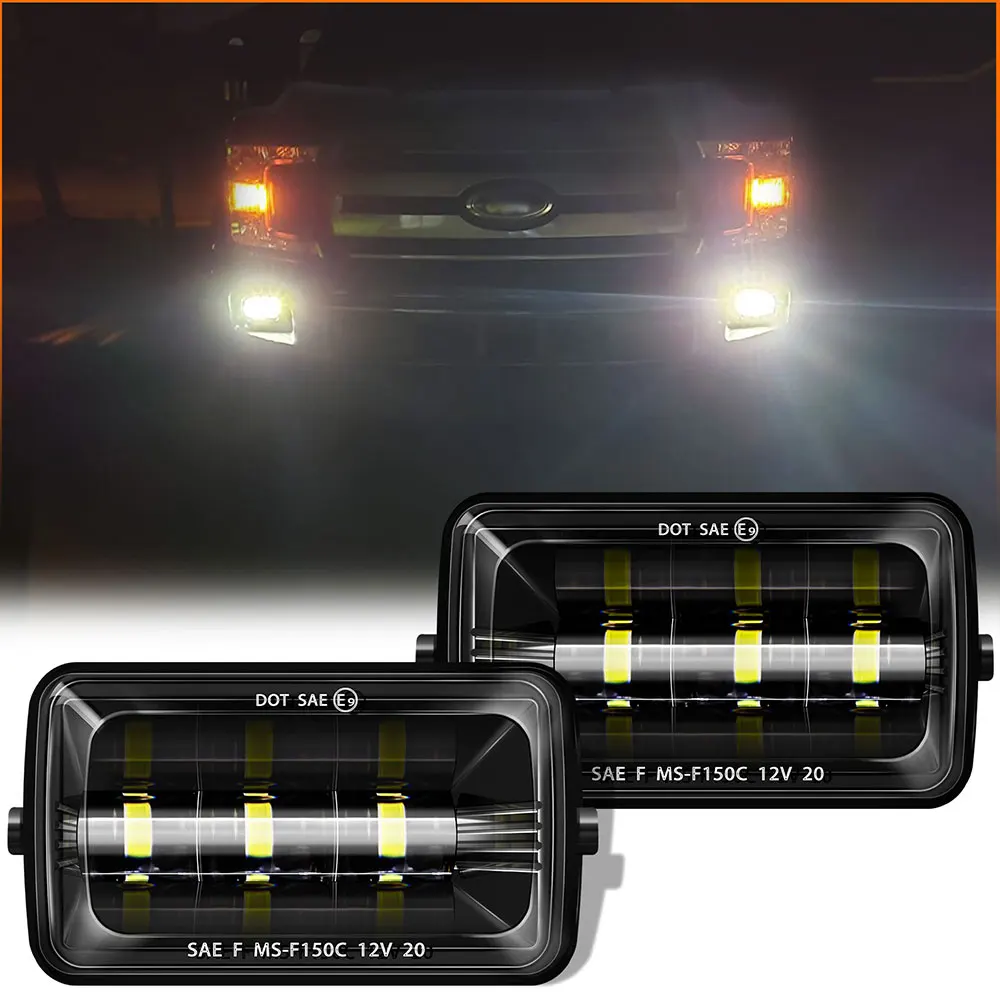 Nuovo Gruppo Fendinebbia A Led F150 Con Sostituzione Luci Quadrate Di Guida Per Auto Drl Per Ford F150 2015 2016 2017