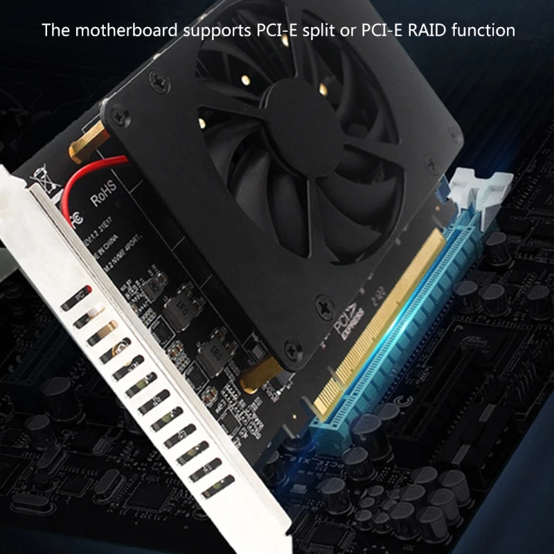 NVME PCIe ����� PCI-E X16 NVME M.2 M Ű SSD RAID ��� �������� �����, PCI-E ���� ī�� 4 �� SSD, �ð� �� ����, ����