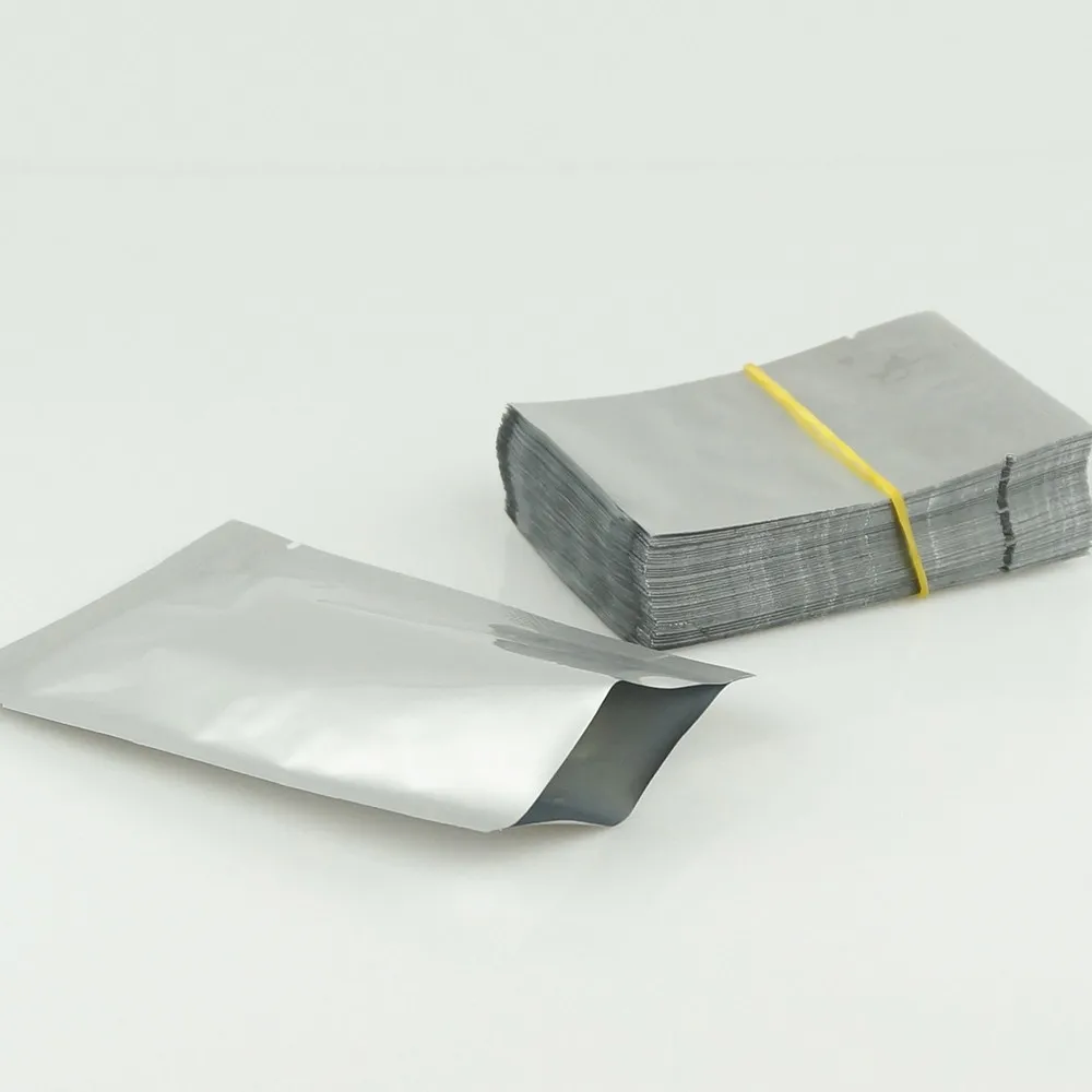 7x10cm 200pcs Pure Aluminium Bags - Silver White Heat Seal Purely Foil Plastic Food Pouch Shampoo/Powder Package Vaccum Sealable 3