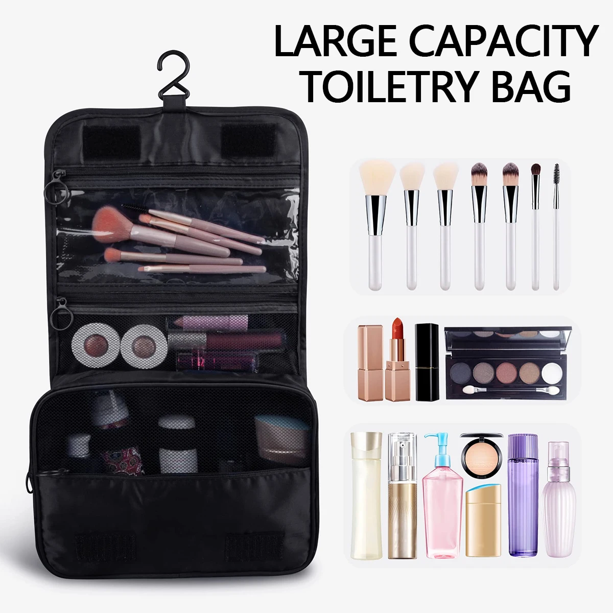 Hanging Travel Toiletry Bags, Multi-functional Cosmetic Bags, Toiletries Storage Bags, Simple Korean Travel Portable