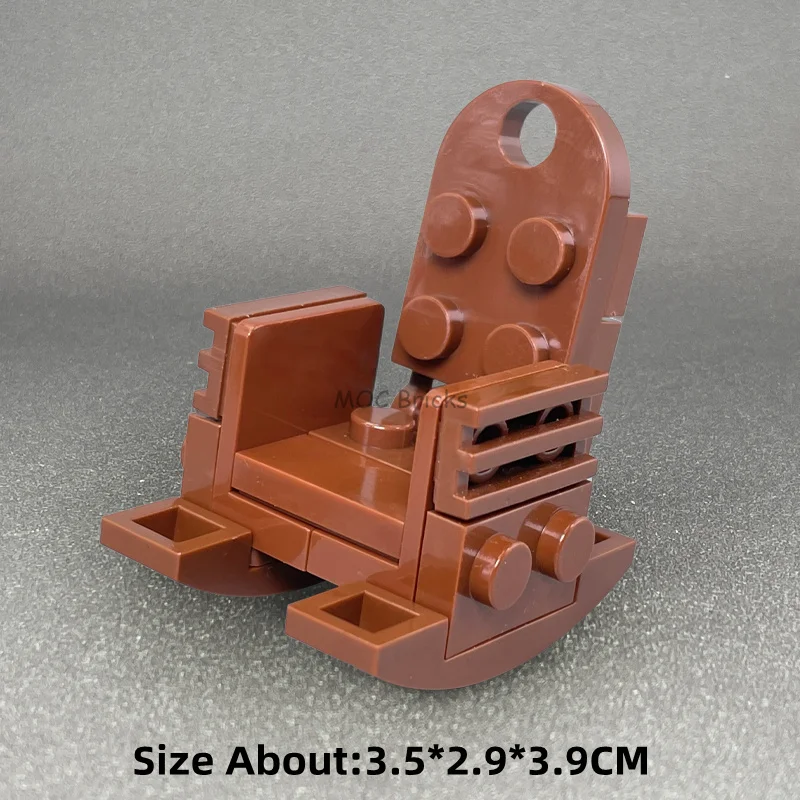 MOC 벽돌 회전 의자 2x2 4cm 그림 좌석 집 가구 액세서리 빌딩 블록 4079b 조립 어린이 장난감