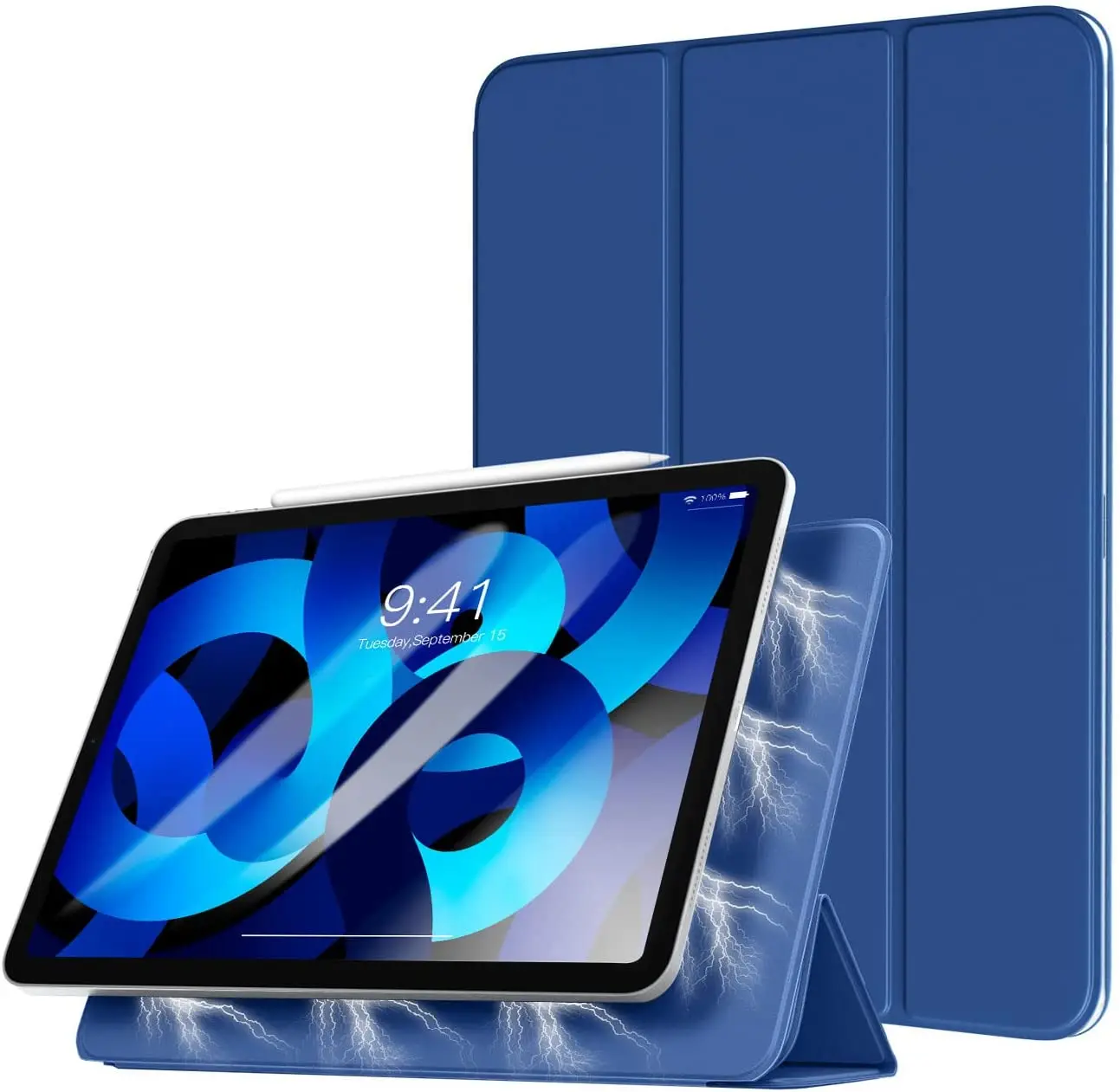 

Чехол для iPad Air 5-го поколения, чехол 2022,iPad Air 4-го поколения 2020,iPad Pro 11 2018, Прочный Магнитный чехол-подставка тройного сложения