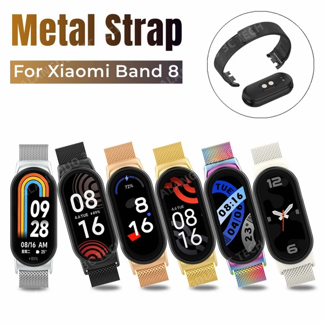 Bracelet De Rechange En Métal Pour Xiaomi Mi Band 8, Bracelet En Cuir,  Original - Smart Accessoires - AliExpress