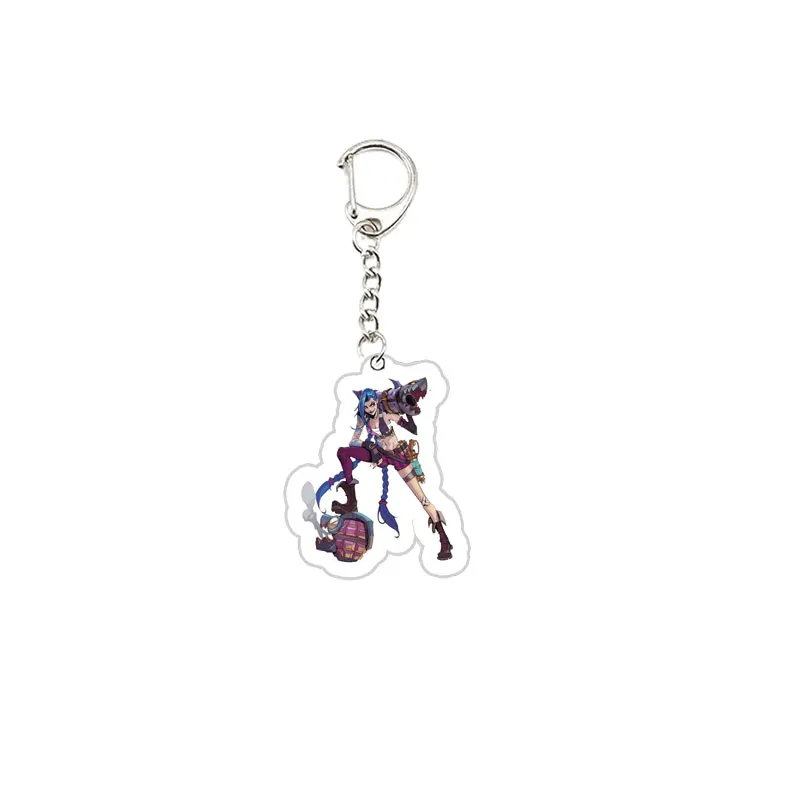 Acrylic Jinx Arcane Keychain KeyRing for Accessories Bag