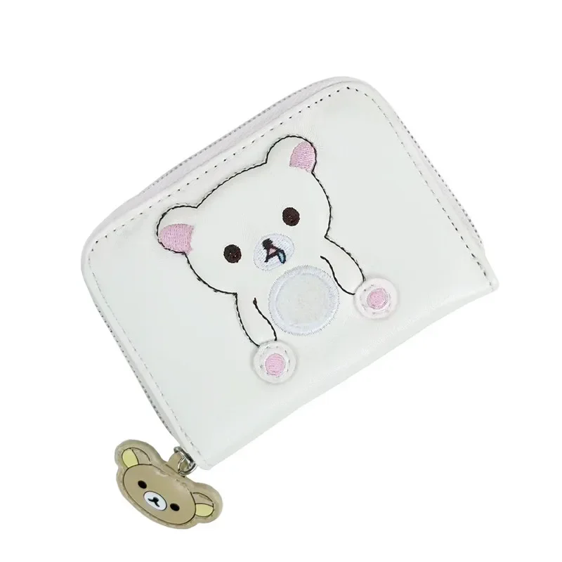 

Cute Rilakkuma Credit Card Holder Korilakkuma Bear Kawaii Card Wallet Women Anime Card Case Protector