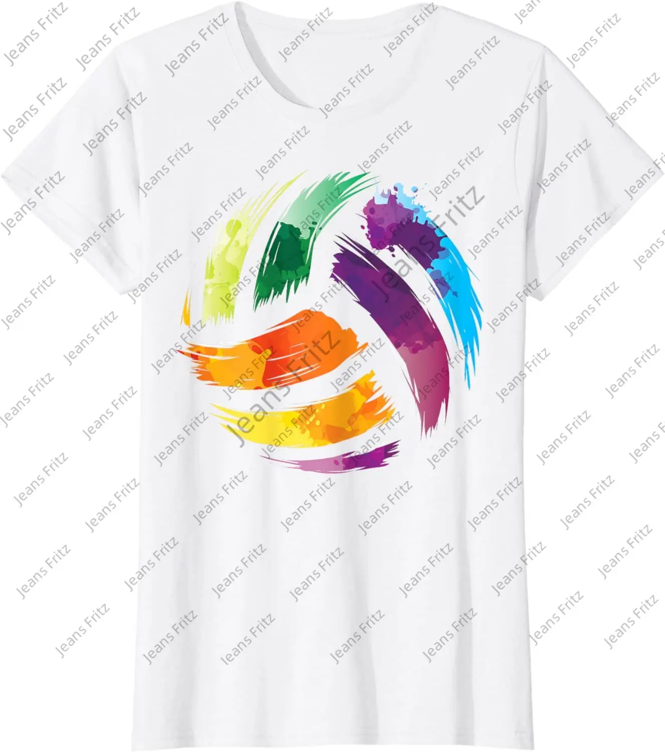 

Color Volleyball Dress Men's and Women's Short-sleeved 3D Printed Casual Fashion Harajuku Breathable Round Neck T-shirt