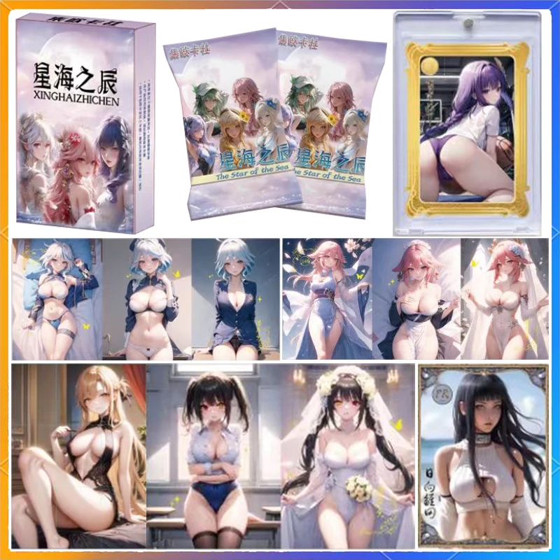 

Sexy Goddess ACG Card Goddess Story Bikini Nude Uniform Black Silk Sexy Girls Quicksand、Metal Card Fold Card Adult Hobbies