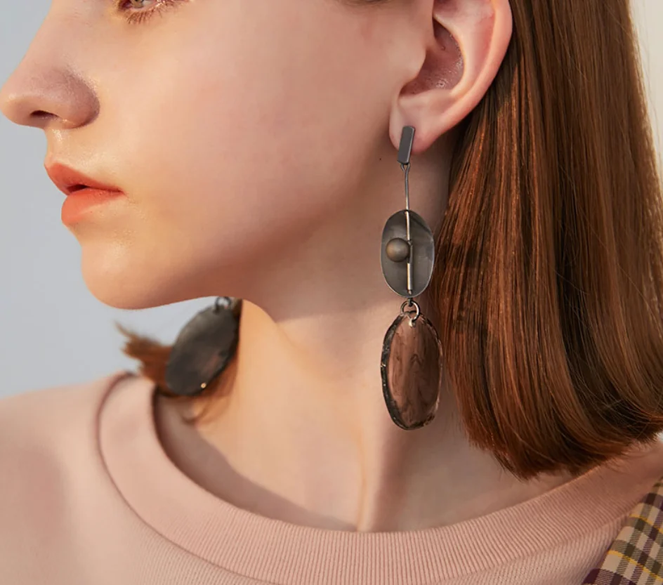 2023 new trend 925 silver needle tassel acrylic alloy retro simple Earrings for women Fashion Jewelry