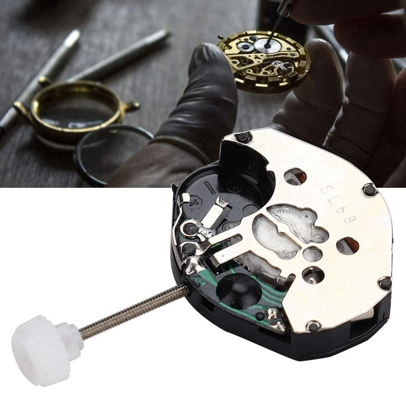Watch Movement, 50Pcs SL68 Quartz Watch Movement Accessories Repairing Replacement Parts