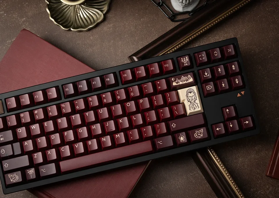 PBTfans Count Dracula Keycaps Custom Bat Ghost Cherry Artisan