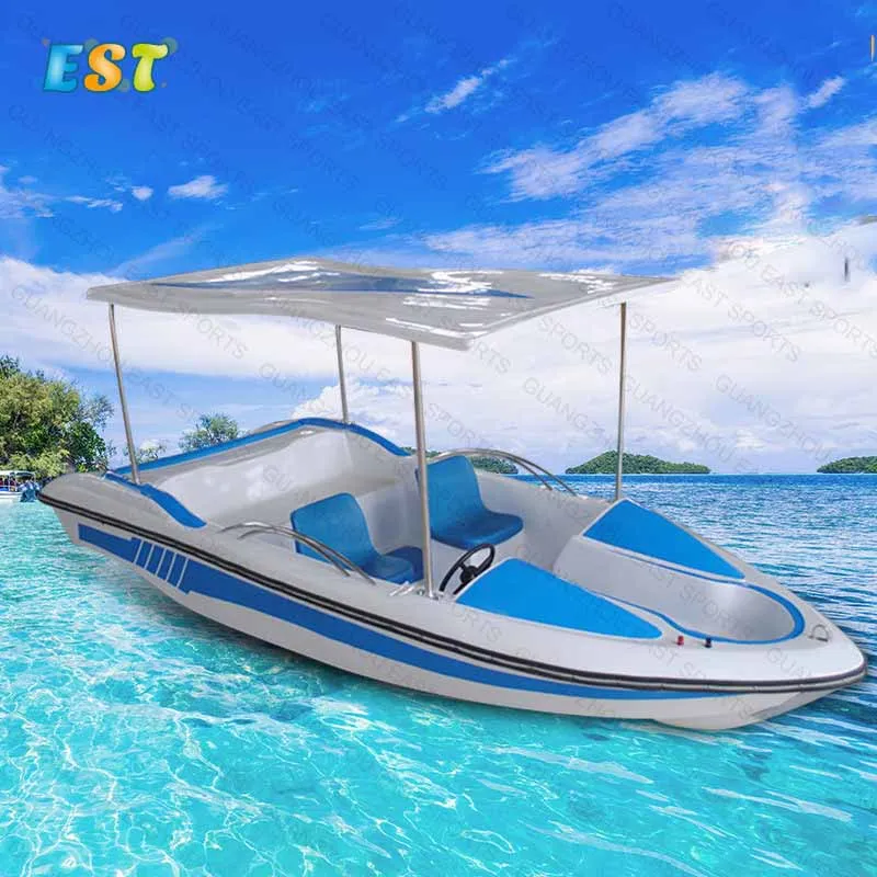 

Promotion electric boat water bike water Park fiberglass boat play equipment for sale