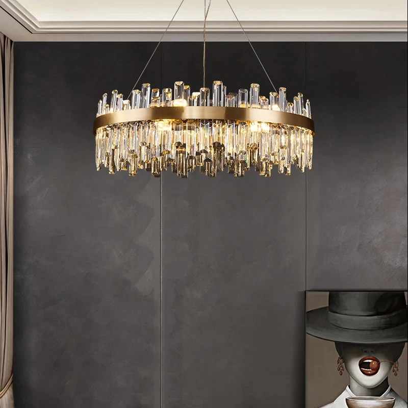 Luxury Modern K9 Crystal Chandelier Creative and Minimalist Living Room Light Bedroom Light high-end kKitchen iIsland Chandelier 2