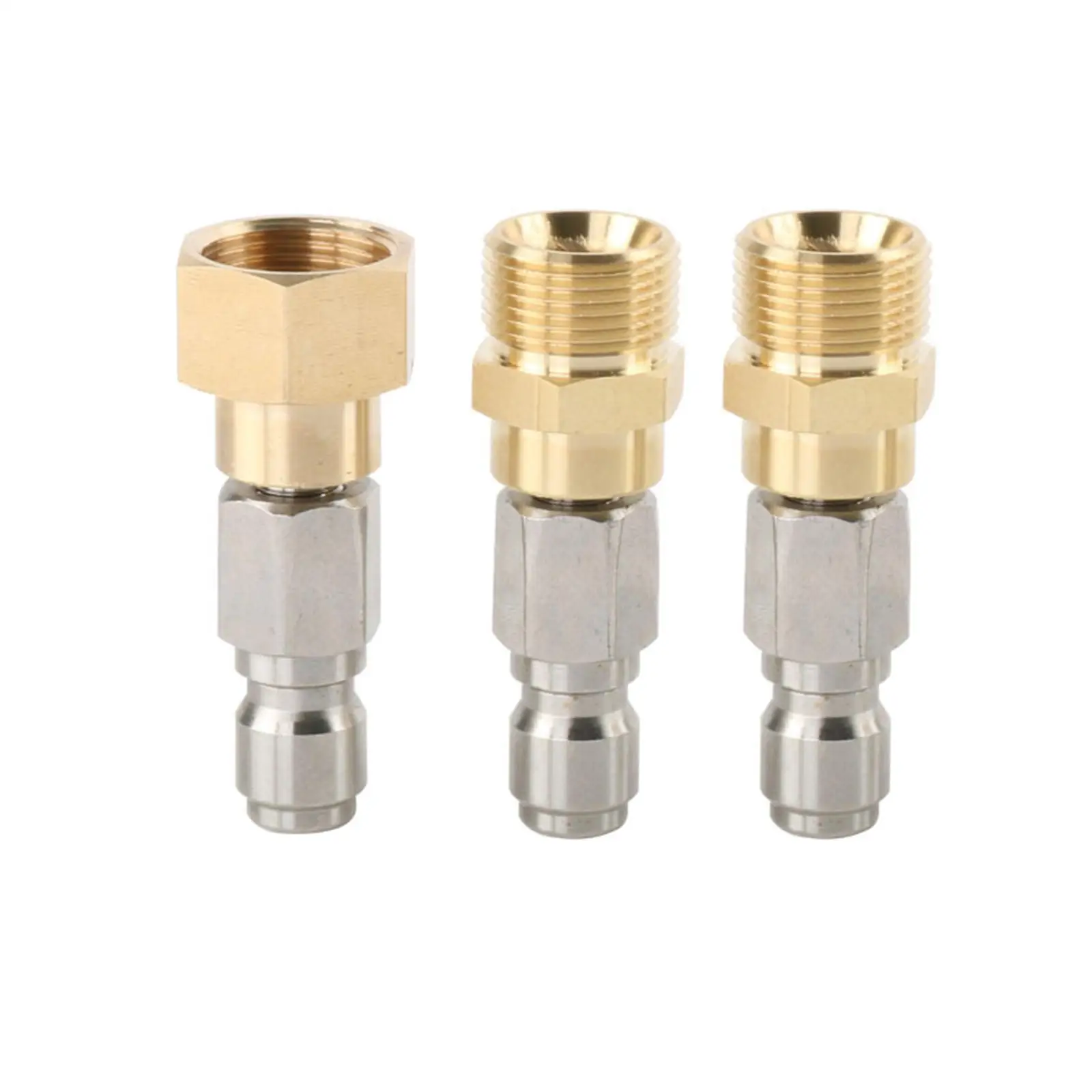 

Thread Adapter Connector Swivel Fitting Adapter Steel Pressure Washer Adapter Cleaning Extension Coupler Anti-winding for Ground