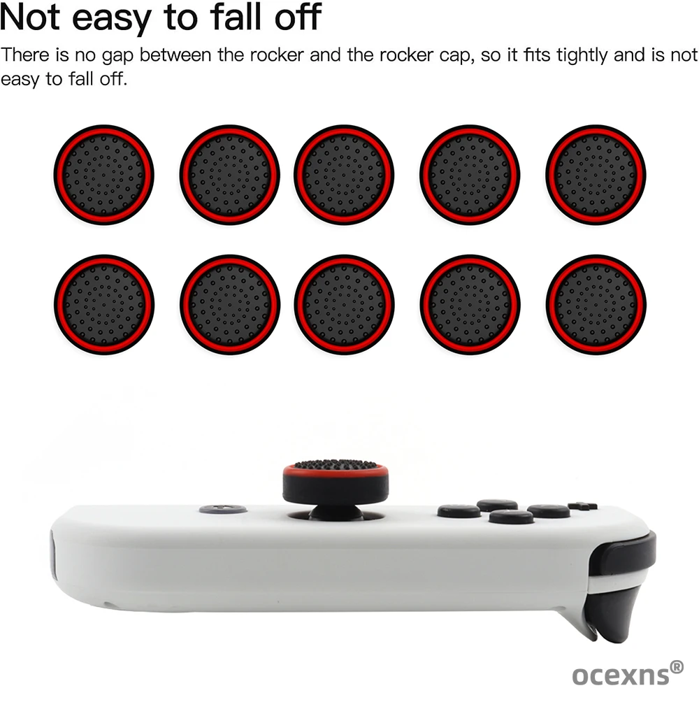 Joystick Grip Cap 10PCS ThumbSticks Grips for Nintendo Switch/OLED/Lite JoyCon Silicone Luminous Joystick Caps Thumb Stick Cover Accessory