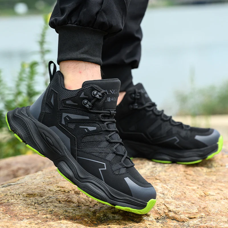 Fashion Men Safety Boots With Steel Toe Cap Anti-smash Work Safety Shoes Men Indestructible Work Hiking Warehouse Shoes - 6