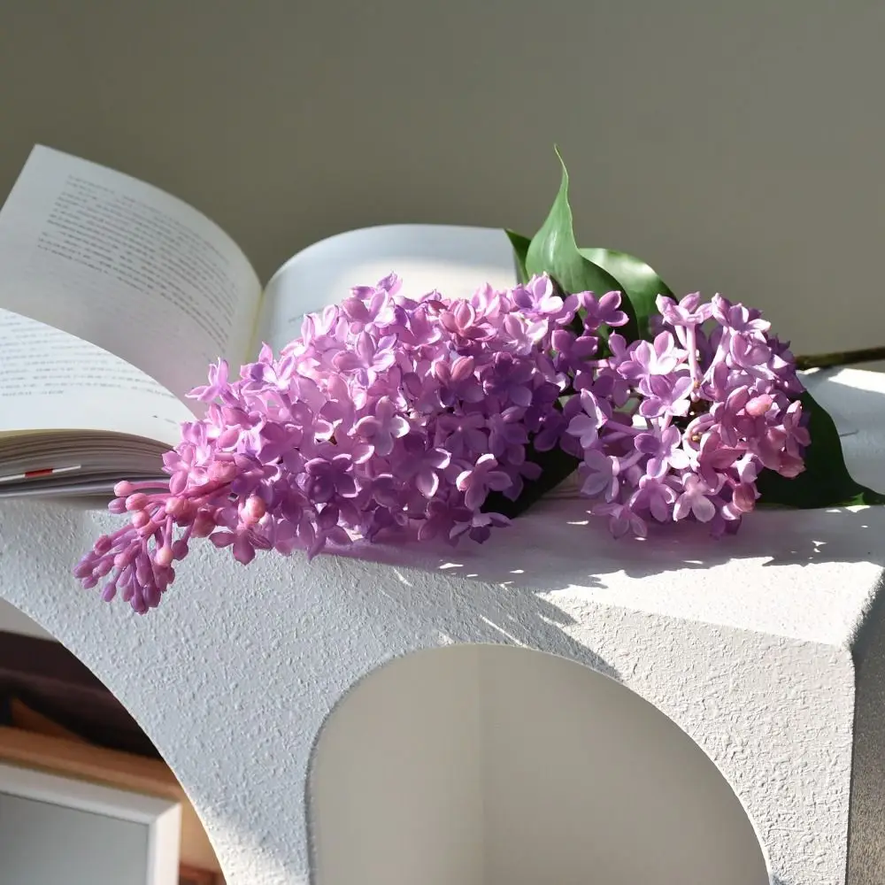 New Artificial Silicone Lilac Flower 75 Cm Simulation Plastic Fake Flower Artificial Faux Plants Wedding Decoration Ornaments