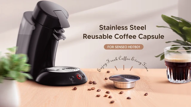 RECAFIMIL Capsules de café réutilisables, filtre de dosettes de café  rechargeables pour Senseo HD7801, Senseo HD6592 Capsule avec cuillère et  brosse : : Cuisine et Maison