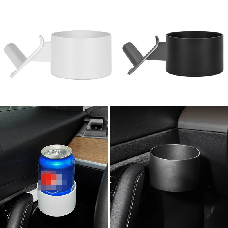 

Left Right Car Cup Holder Vehicle Storage Box Auto Interior Door Mount Drink Rank Coffee Water Bottle Stand For Tesla Model 3 Y