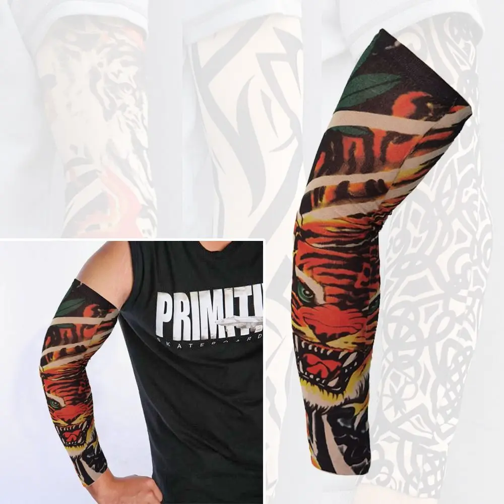 1Pcs Sun Protection Flower Arm Sleeves Outdoor Sport Summer Cooling Arm Cover Running Basketball Tattoo Sleeves sun protection arm sleeves,arm sleeves,cooling arm sleeves