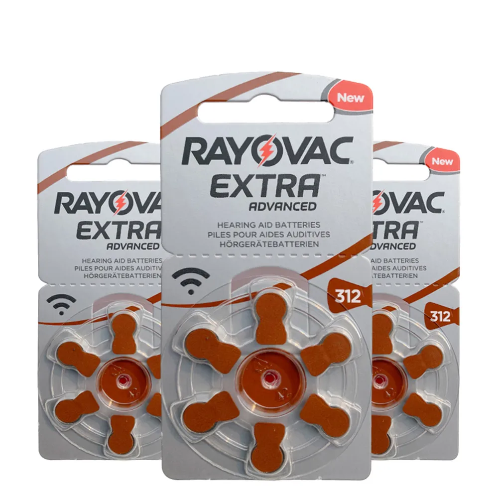 60 Pcs Batterie Per Apparecchi Acustici Ad Aria Extra Di Zinco Rayovac A312 312A Za312 312 Pr41 S312 Pr41 Batteria Per Apparecchi Acustici A312 Per Ap