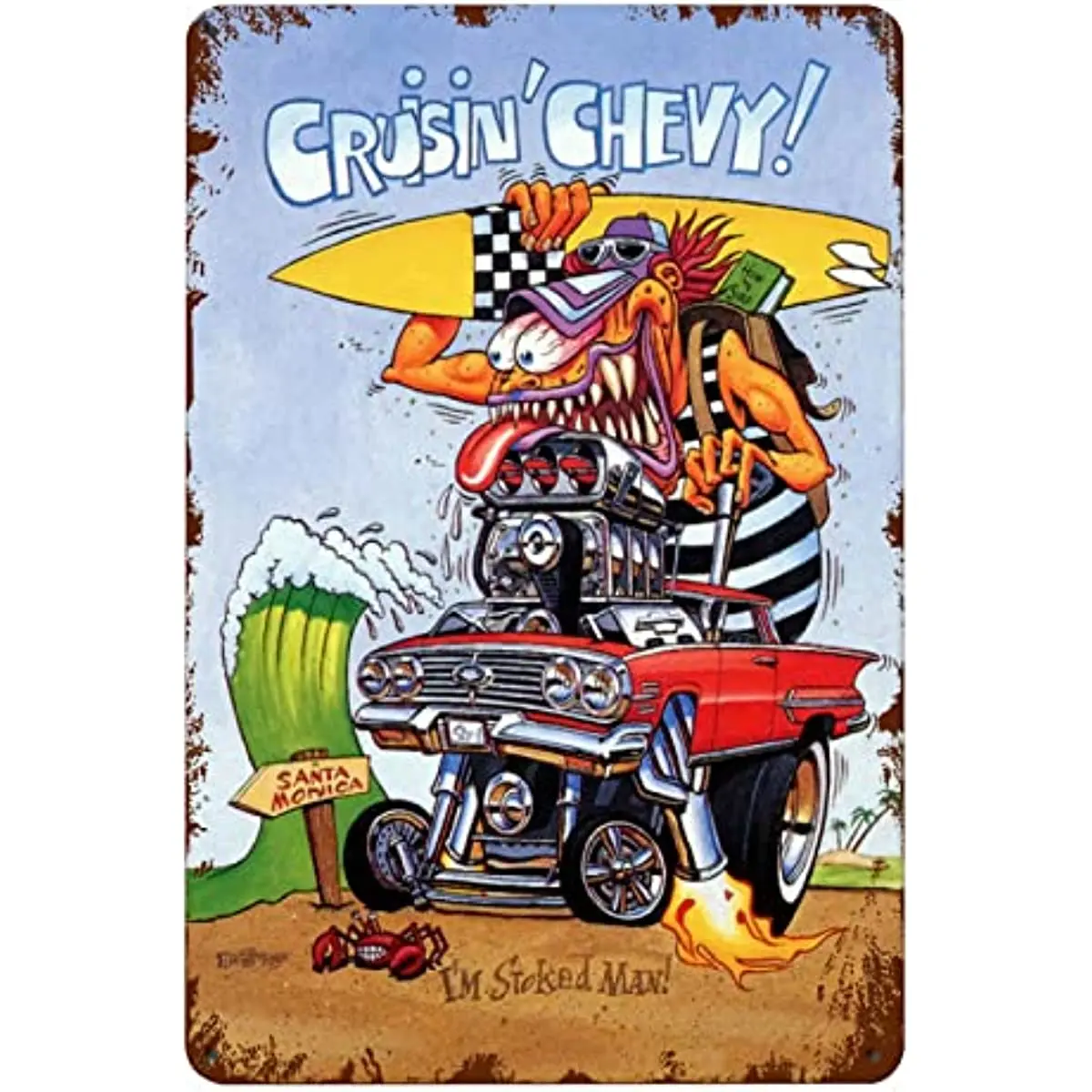 Rat Fink Metal Signs Vintage Unique Wall Decor Per La Casa Cucina Bar Patio Room Garage Retro Tin Poster Targa Home Decor Novità