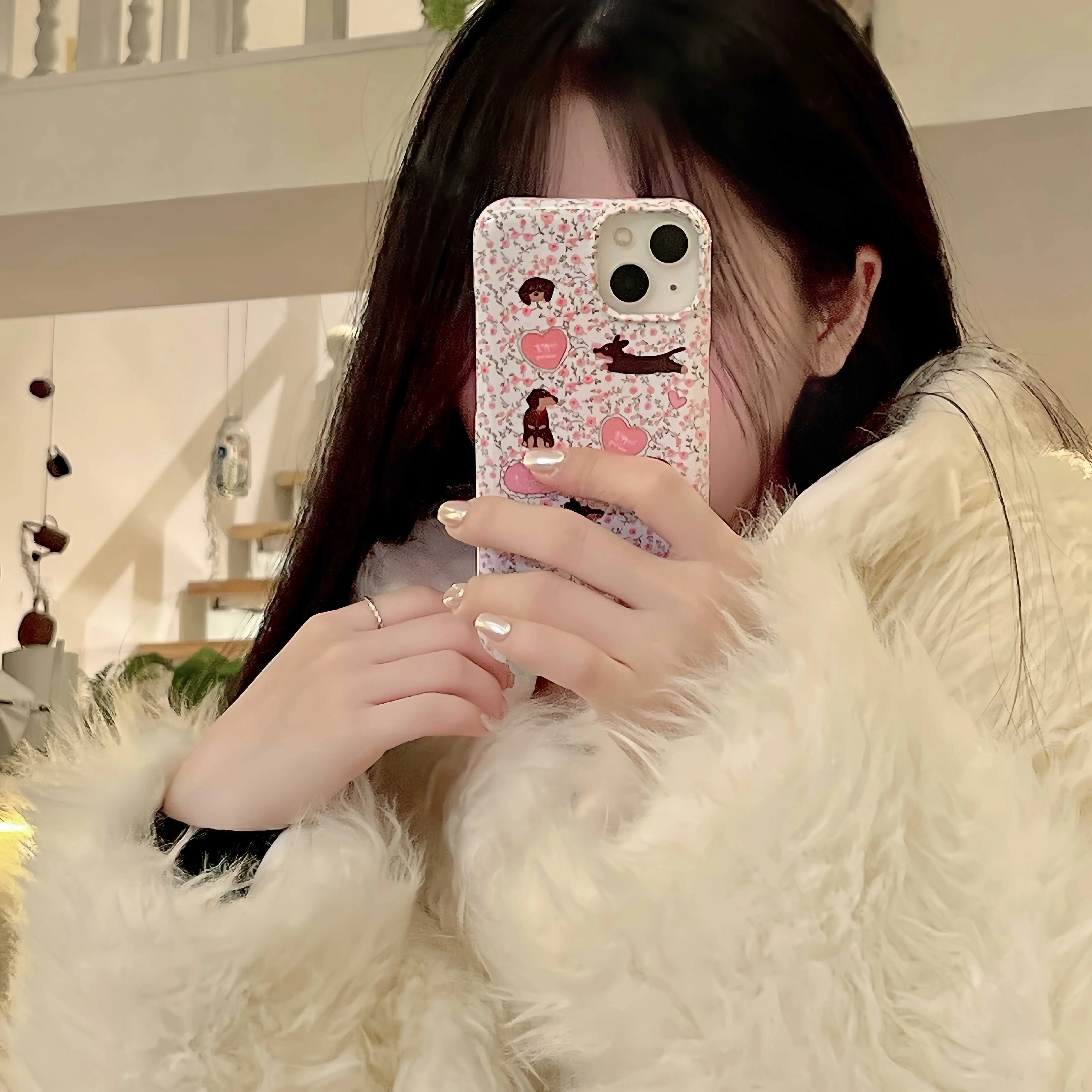 Korea Little Flower Dog Phone Case for iPhone
