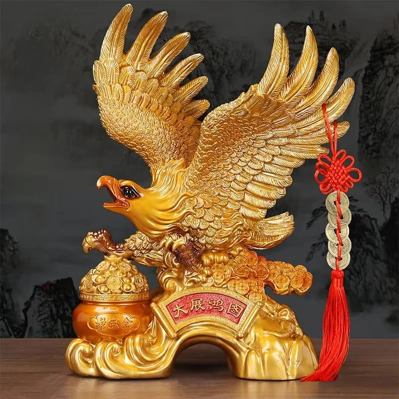Lucky animal Eagle Grand Display Ornaments Company Desk Study Living Room Decor Housewarming Opening Gift