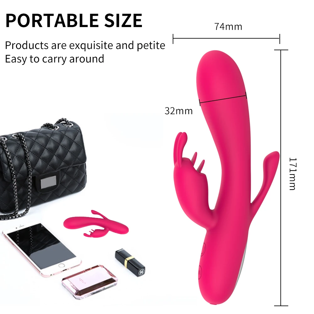 Rabbit Dual Motor Vibrator Anal Dildo Vibrator 12 Geschwindigkeiten Vibration Sexspielzeug für Frauen G-Punkt Massagegerät Clit_voghion.com